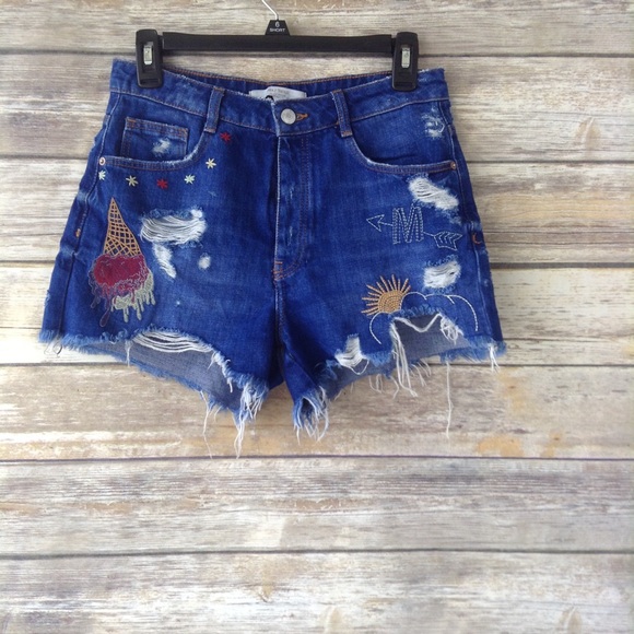 Zara Pants - 🍦Zara Trafaluc destructed high rise Jean shorts 4